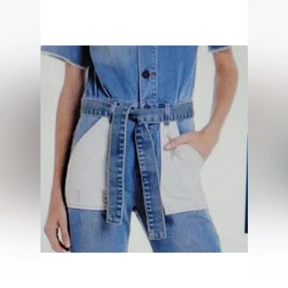 John John Lab Women's Denim Jumpsuit size small - Picture 3 of 7